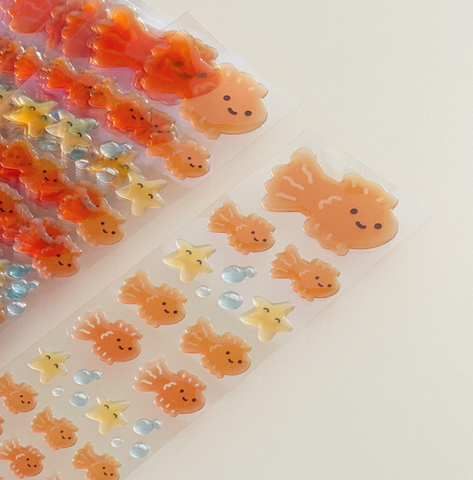 [HOOKKA HOOKKA STUDIO] Fish Epoxy Seals Sticker