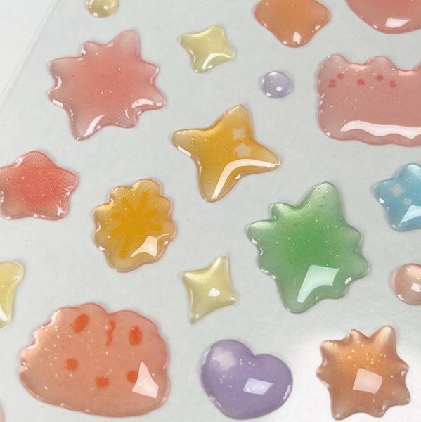 [HOOKKA HOOKKA STUDIO] Jelly Twinkle Seals Sticker