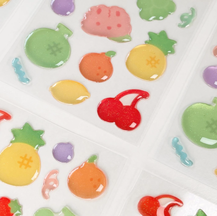 [HOOKKA HOOKKA STUDIO] Fruits Seals Sticker