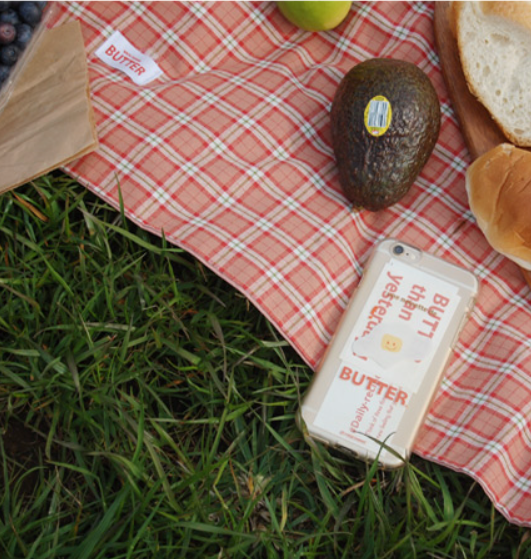 [MADE FANNIE] BUTTER Blossom Check Picnic Mat