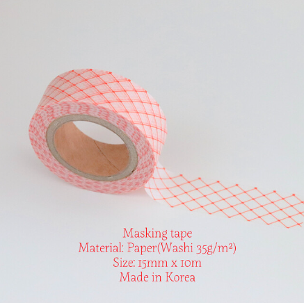 [Malgrecela] Masking tape - Red Mesh