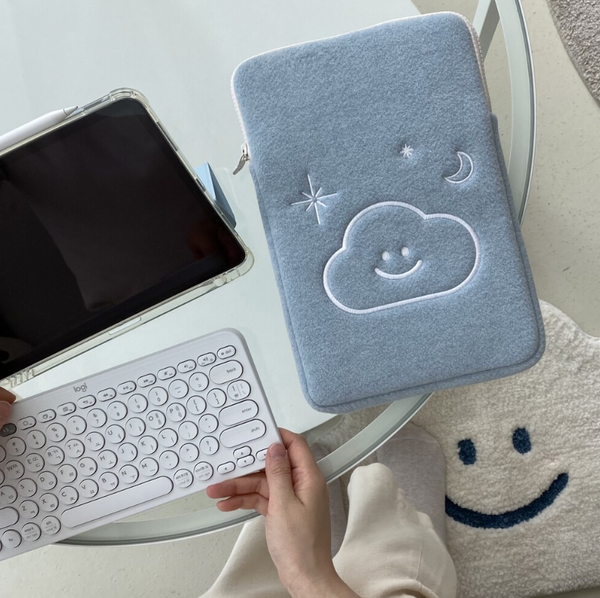 [skyfolio] White Cloud iPad/ Laptop Pouch (Blue)