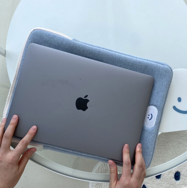 [skyfolio] White Cloud iPad/ Laptop Pouch (Blue)