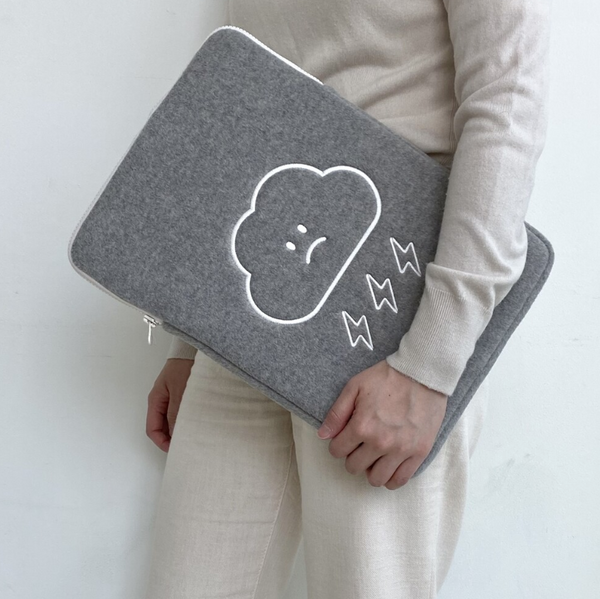 [skyfolio] Dark Cloud iPad/ Laptop Pouch (Grey)