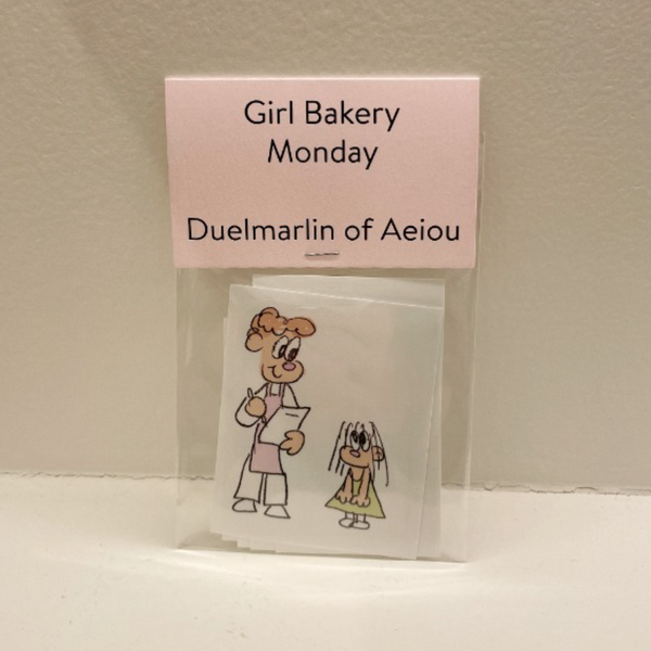 [Aeiou] Girl Bakery Sticker Monday 6 set