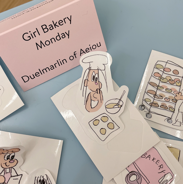 [Aeiou] Girl Bakery Sticker Monday 6 set