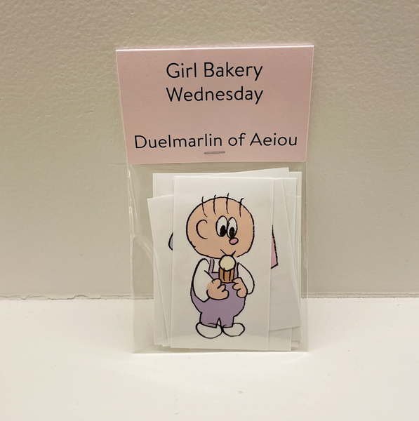 [Aeiou] Girl Bakery Sticker Wednesday 6 set