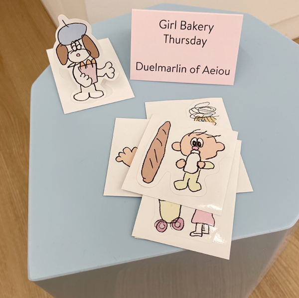 [Aeiou] Girl Bakery Sticker Thursday 6 set