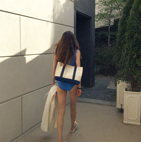 [Brookly] CLASSIC TOTE [M] BLUE