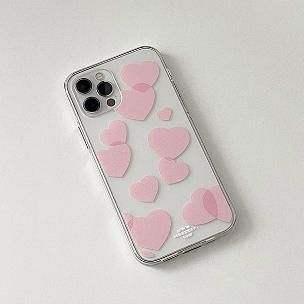 [MAZZZZY] Heart Pattern Jelly Phone Case