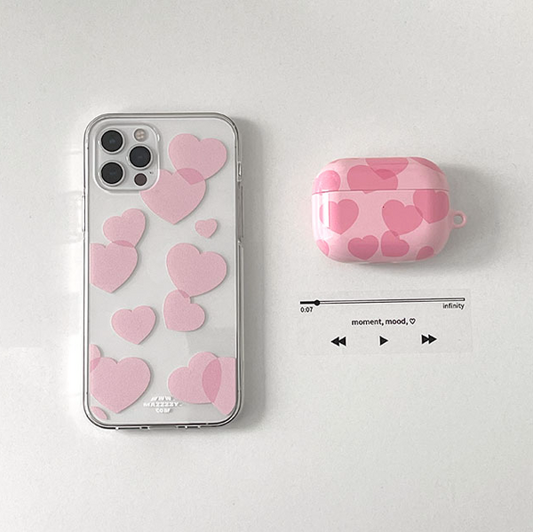 [MAZZZZY] Heart Pattern Jelly Phone Case