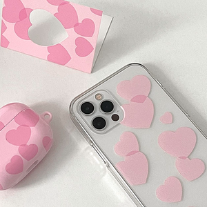 [MAZZZZY] Heart Pattern Jelly Phone Case