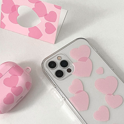 [MAZZZZY] Heart Pattern Jelly Phone Case