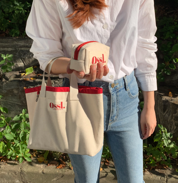 [OSSL] Point Tote Eco Bag /+(Pouch Set)