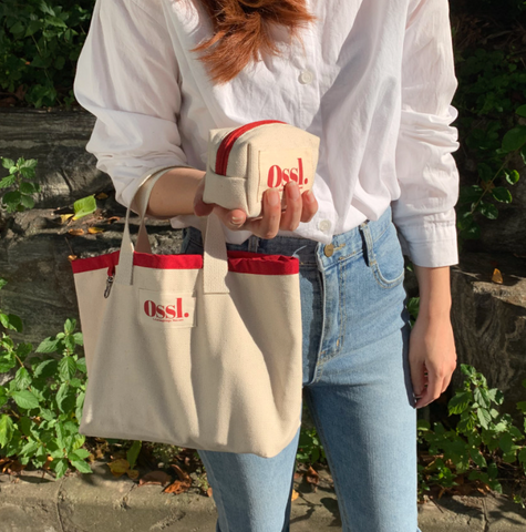 [OSSL] Point Tote Eco Bag /+(Pouch Set)