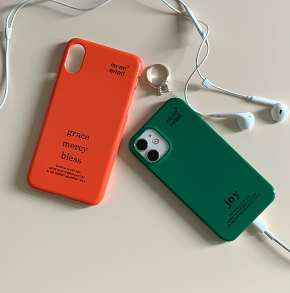 [eune mind] Joy Green Glossy Hard Case