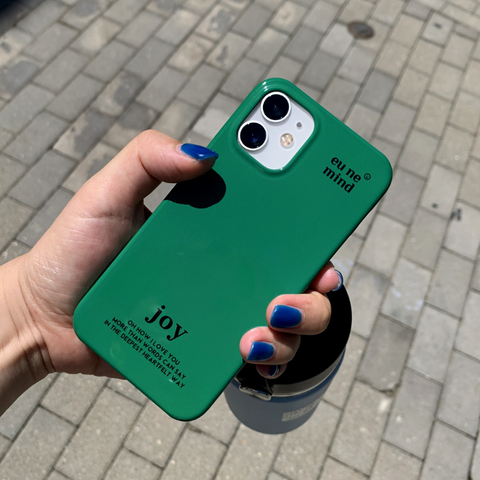 [eune mind] Joy Green Glossy Hard Case