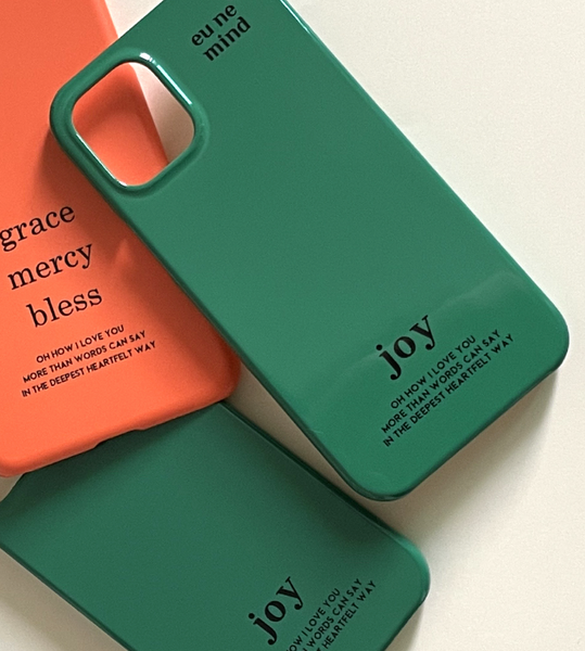 [eune mind] Joy Green Glossy Hard Case