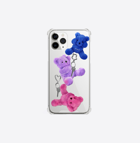 [A per A] Berry Mix Bears N Key Jelly Hard Case