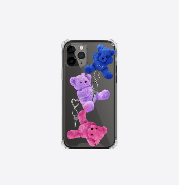 [A per A] Berry Mix Bears N Key Jelly Hard Case