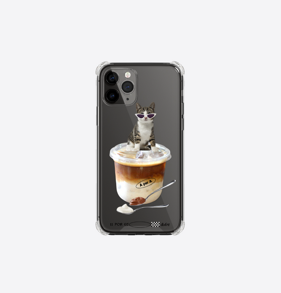 [A per A] Cat Star Ice Flat White Jelly Hard Case