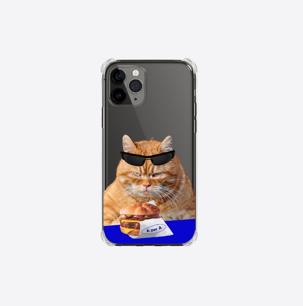 [A per A] Gluttony Cat and Hamburger Jelly Hard Case