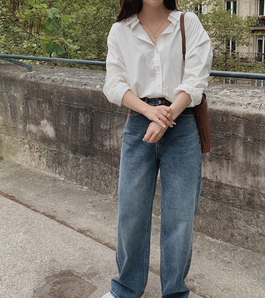 [SLOWAND] # SLOWMADE Autumn Double Stitch Washing Shirt