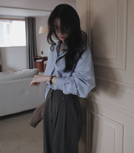 [SLOWAND] # SLOWMADE Autumn Double Stitch Washing Shirt