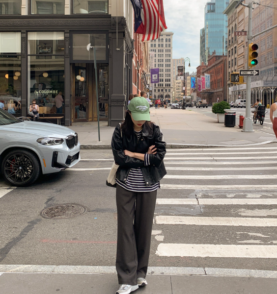 [98°C] Downtown Lettering Ball Cap