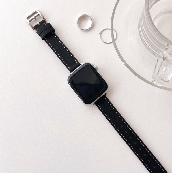 [LE SANS] Natural Leather Slim Apple Watch Strap