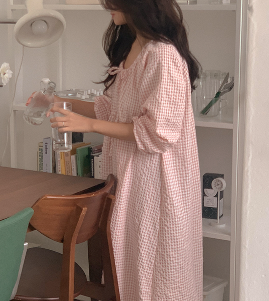 [Juuneedu] April Seersucker Long Sleeved Pajama Set