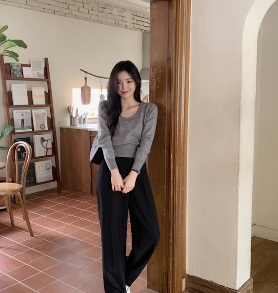 [SHOPPERLAND] Cozy Autumn Slim Round Knit