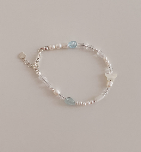 [SOYE PI-NE] Pepe Butterfly Pearl Silver Bracelet