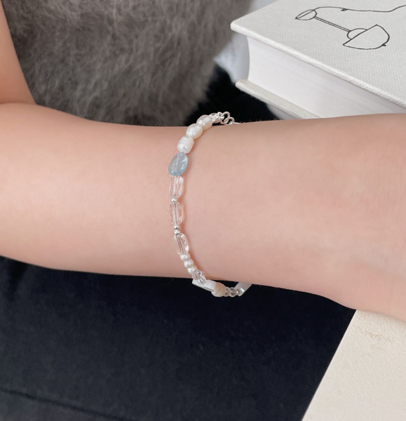 [SOYE PI-NE] Pepe Butterfly Pearl Silver Bracelet