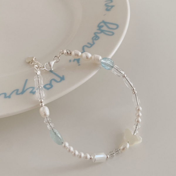 [SOYE PI-NE] Pepe Butterfly Pearl Silver Bracelet