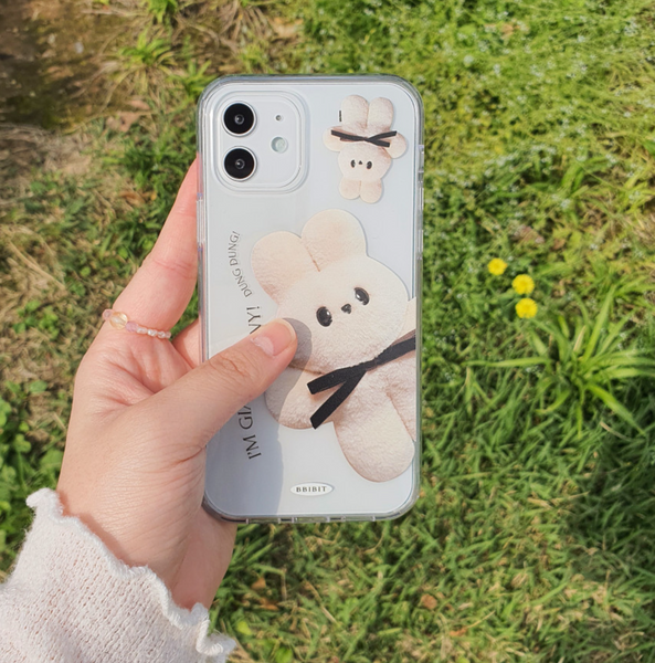 [BBIBIT] Giant Bunny Dung Dung Jelly Hard Case  (White)