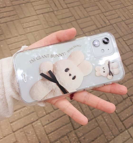 [BBIBIT] Giant Bunny Dung Dung Jelly Hard Case  (White)