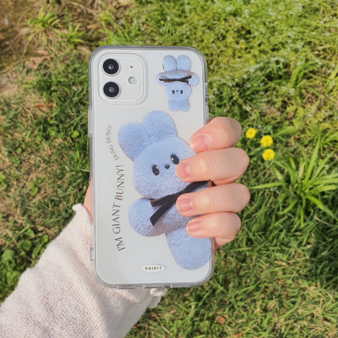 [BBIBIT] Giant Bunny Dung Dung Jelly Hard Case (Sky)