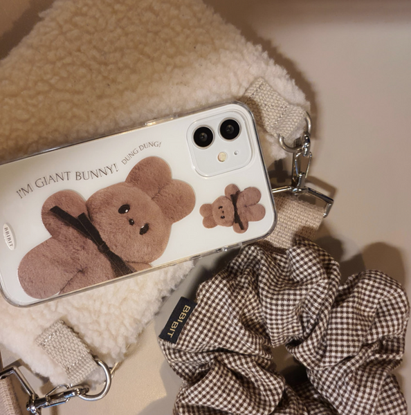 [BBIBIT] Giant Bunny Dung Dung Jelly Hard Case (Brown)