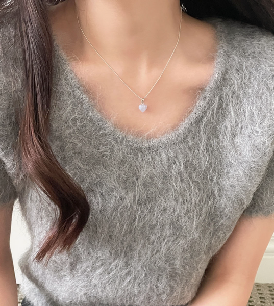 [SOYE PI-NE] Pearl Heart Necklace