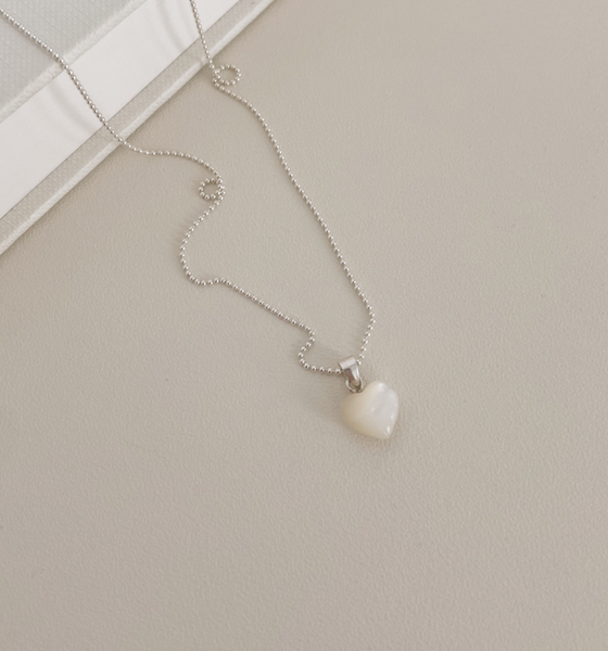 [SOYE PI-NE] Pearl Heart Necklace