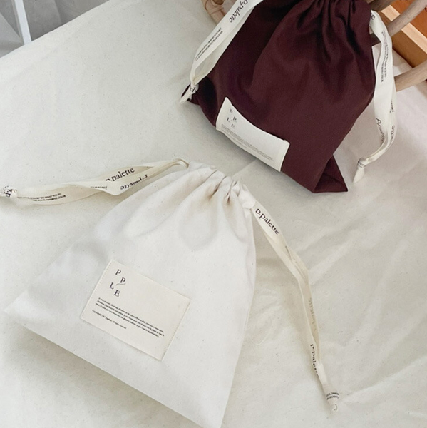 [p.palette] Ribbon Cotton Pouch