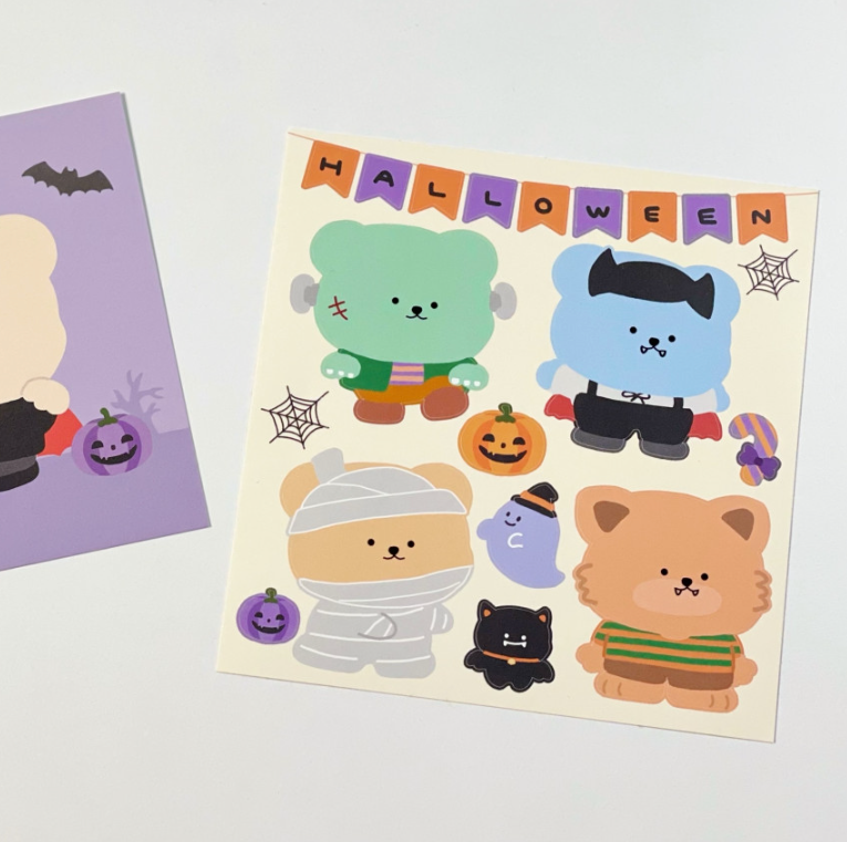 [BAMTOREE] Halloween Removable Stickers