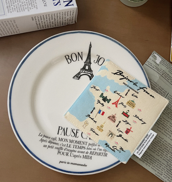 [MAMANAUBE] Pause café Lettering Plate 20cm