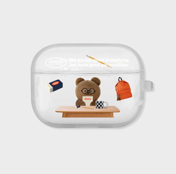 [DEEPING CASE] Student 귤곰 Clear Airpods Case