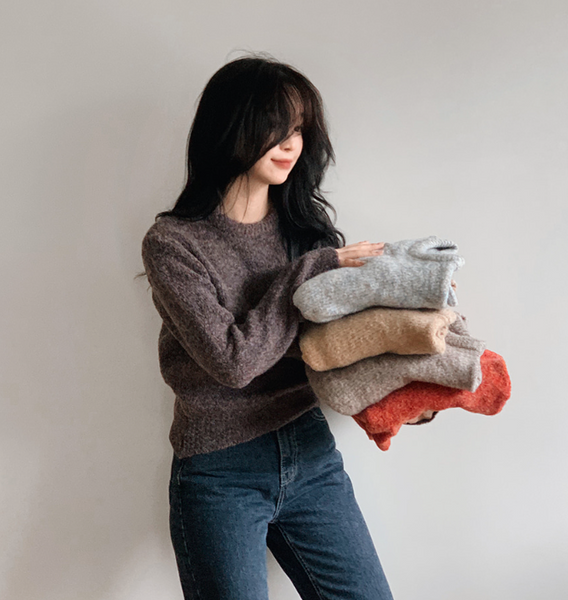 [SLOWAND] Cozy Mixed Tone Vintage Knit