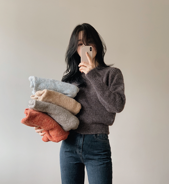 [SLOWAND] Cozy Mixed Tone Vintage Knit