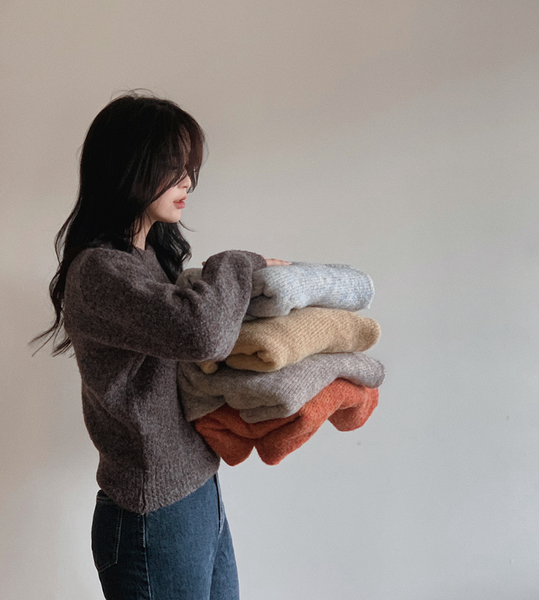 [SLOWAND] Cozy Mixed Tone Vintage Knit