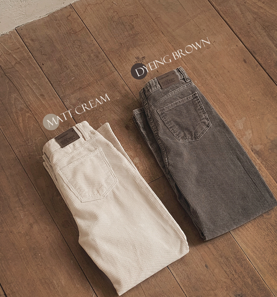 [SLOWAND] # SLOWMADE Today Corduroy Wide Pants (+Long ver)