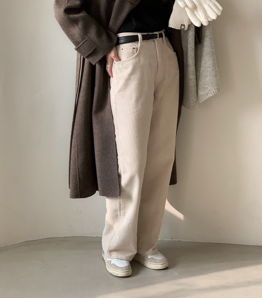 [SLOWAND] # SLOWMADE Today Corduroy Wide Pants (+Long ver)